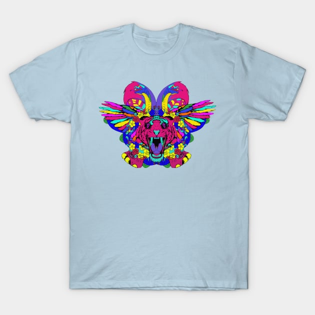 Psychedelic animal mashup T-Shirt by Fizzybubblech